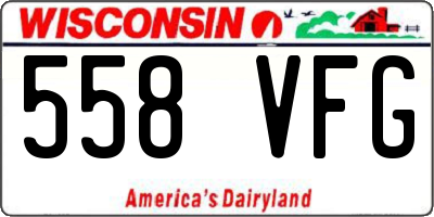 WI license plate 558VFG