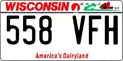 WI license plate 558VFH