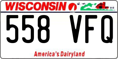 WI license plate 558VFQ