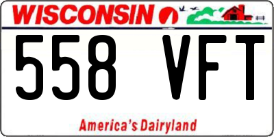 WI license plate 558VFT