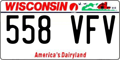 WI license plate 558VFV