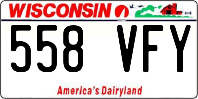 WI license plate 558VFY