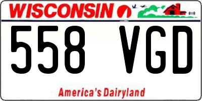 WI license plate 558VGD
