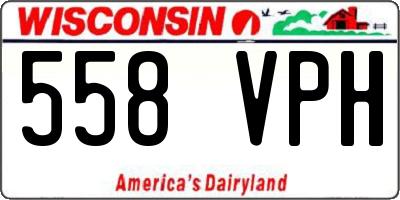 WI license plate 558VPH