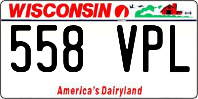 WI license plate 558VPL