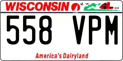 WI license plate 558VPM