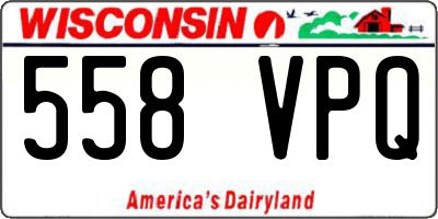 WI license plate 558VPQ