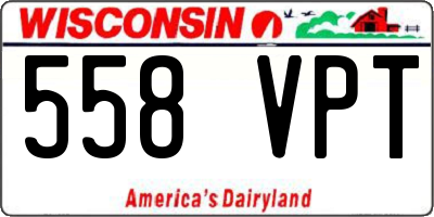 WI license plate 558VPT