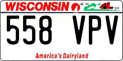 WI license plate 558VPV