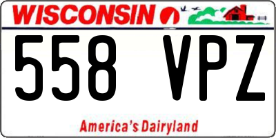 WI license plate 558VPZ