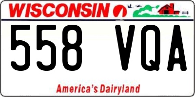 WI license plate 558VQA