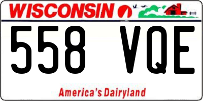 WI license plate 558VQE