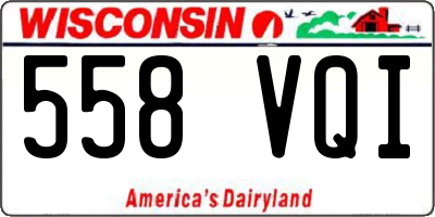 WI license plate 558VQI