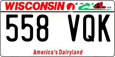 WI license plate 558VQK