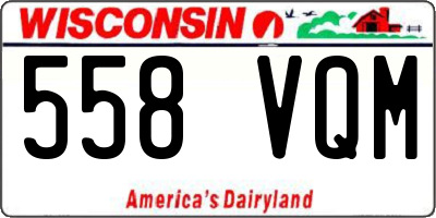 WI license plate 558VQM