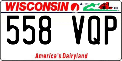 WI license plate 558VQP