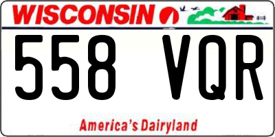 WI license plate 558VQR