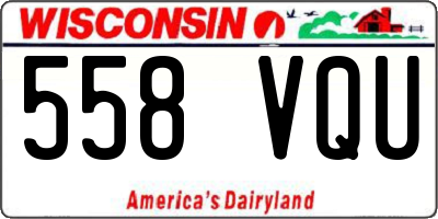 WI license plate 558VQU