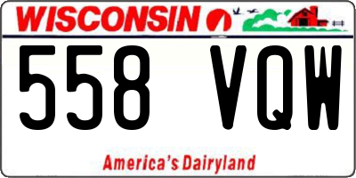 WI license plate 558VQW