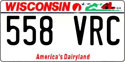 WI license plate 558VRC