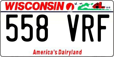 WI license plate 558VRF