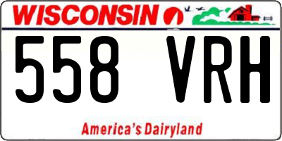 WI license plate 558VRH