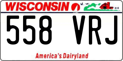 WI license plate 558VRJ
