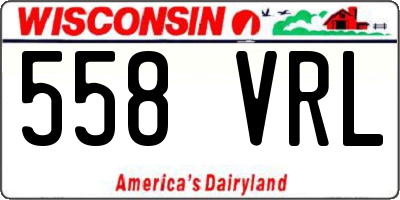 WI license plate 558VRL