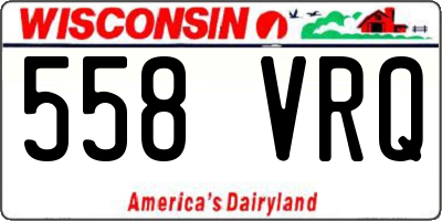 WI license plate 558VRQ