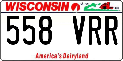 WI license plate 558VRR