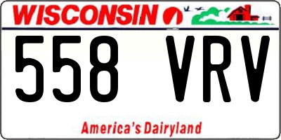 WI license plate 558VRV