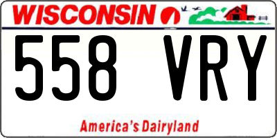 WI license plate 558VRY