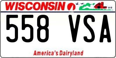 WI license plate 558VSA