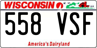 WI license plate 558VSF
