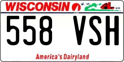 WI license plate 558VSH