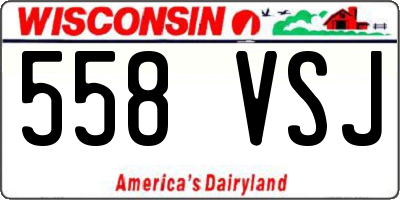 WI license plate 558VSJ