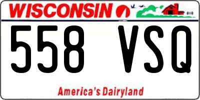 WI license plate 558VSQ