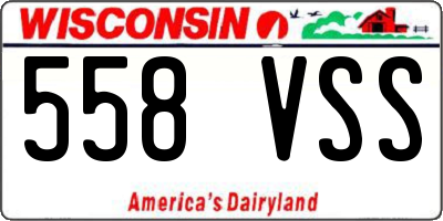 WI license plate 558VSS