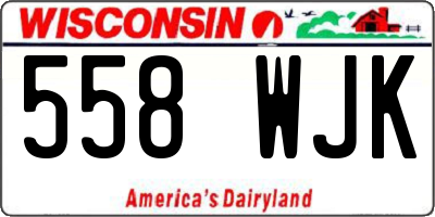 WI license plate 558WJK