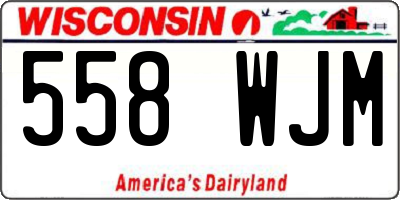 WI license plate 558WJM