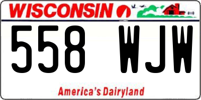 WI license plate 558WJW