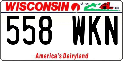 WI license plate 558WKN
