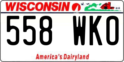 WI license plate 558WKO