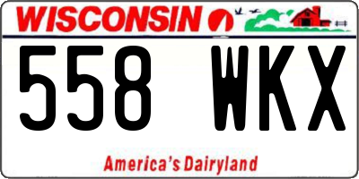 WI license plate 558WKX