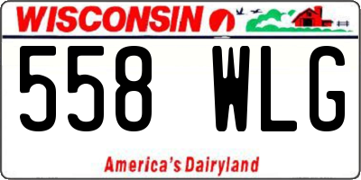 WI license plate 558WLG