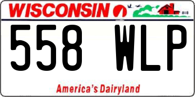 WI license plate 558WLP