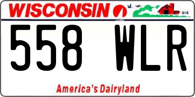 WI license plate 558WLR