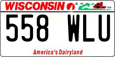 WI license plate 558WLU