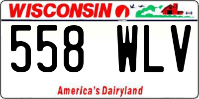 WI license plate 558WLV