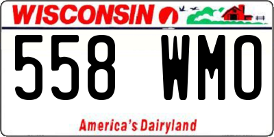 WI license plate 558WMO